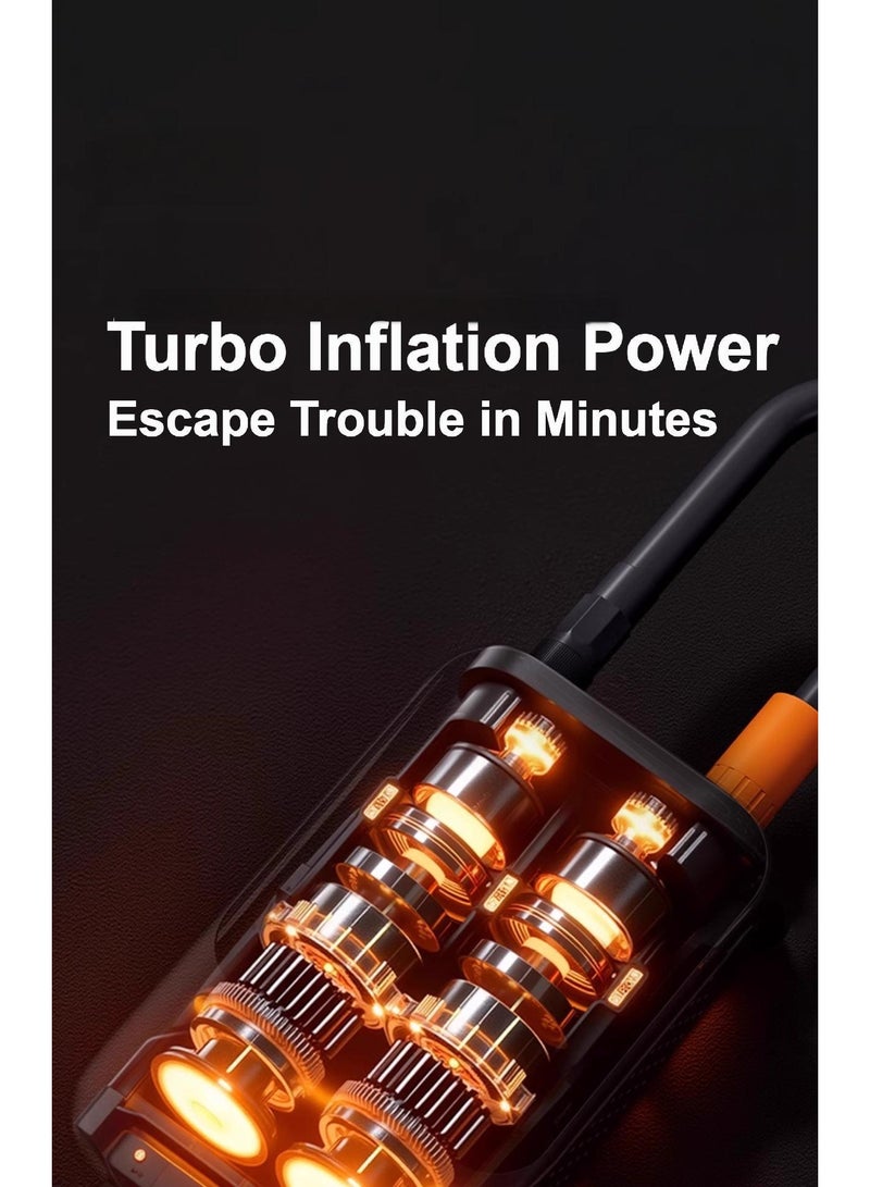 Generic Tire Inflator Portable Air Compressor Cordless, Fast Car Tires Air Pump with LED Light, Digital Display and Auto Stop Function, For Car,Motorcycle, Ball, Bike - Image 4