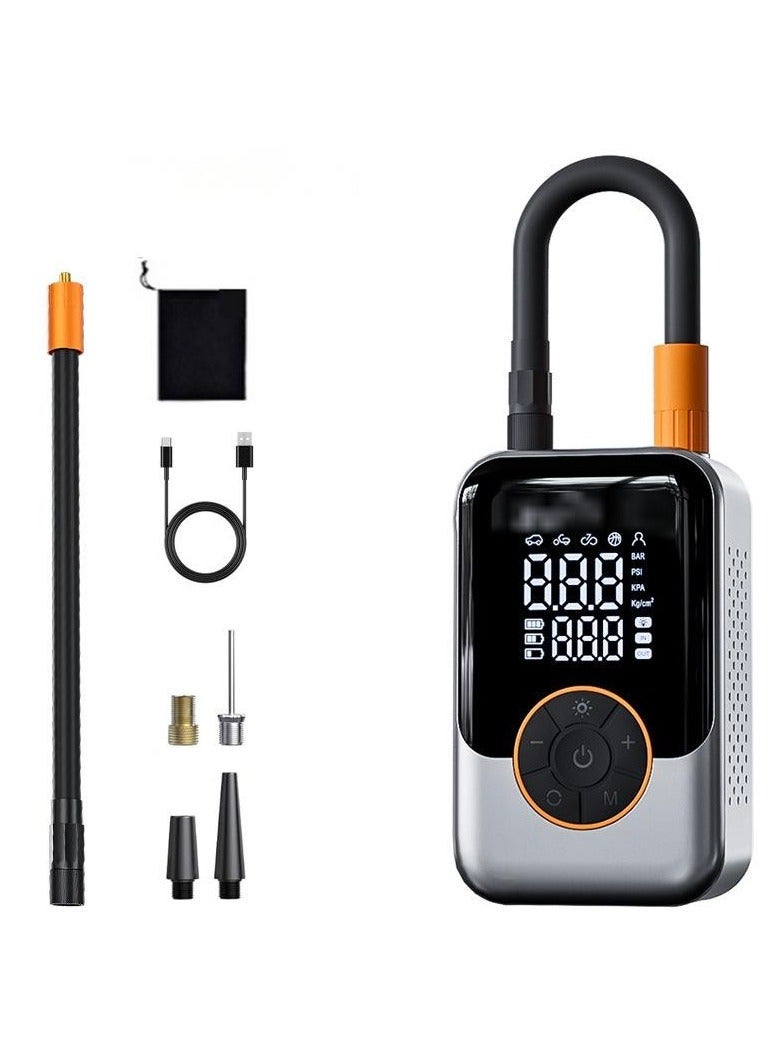 Tire Inflator Portable Air Compressor Cordless, Fast Car Tires Air Pump with LED Light, Digital Display and Auto Stop Function, For Car,Motorcycle, Ball, Bike - Image 1