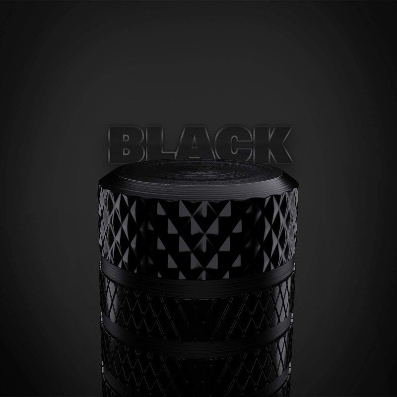 CKAuto Tire Valve Stem Caps, Black, 4 pcs/Pack, Anodized Aluminum Tire Valve Cap Set, Corrosion Resistant, Universal Stem Covers for Cars Trucks Motorcycles SUVs and Bikes - Image 2