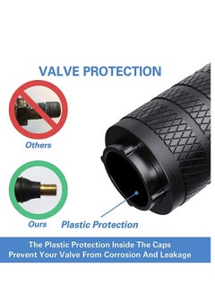 CKAuto CKAuto Tire Valve Stem Caps, Black, 4 pcs/Pack, Anodized Aluminum Tire Valve Cap Set, Corrosion Resistant, Universal Stem Covers for Cars Trucks Motorcycles SUVs and Bikes  - Image 3
