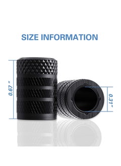 CKAuto CKAuto Tire Valve Stem Caps, Black, 4 pcs/Pack, Anodized Aluminum Tire Valve Cap Set, Corrosion Resistant, Universal Stem Covers for Cars Trucks Motorcycles SUVs and Bikes  - Image 4