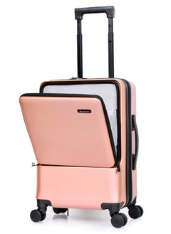 MORANO Luggage Carry-On Trolley Bag  With 4 Spinner Wheels TSA Lock 20 inch Size (Rose Gold)  - Image 3