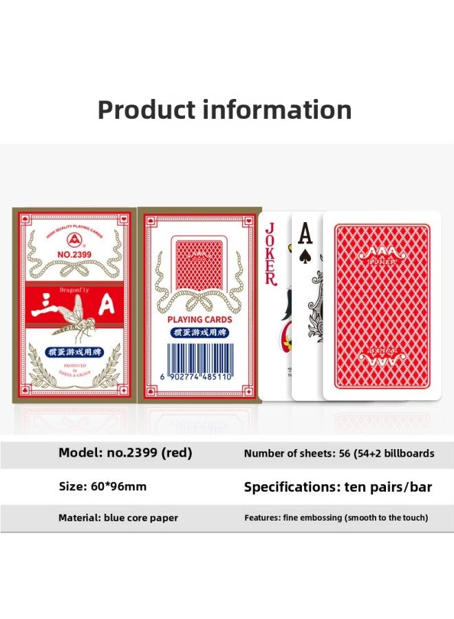 Three A Special Poker For Egg-Breaking, Thickened And Extended Blue Core Fabric Texture, German Black Core Paper, Card-Breaking, Buku 2208 6008