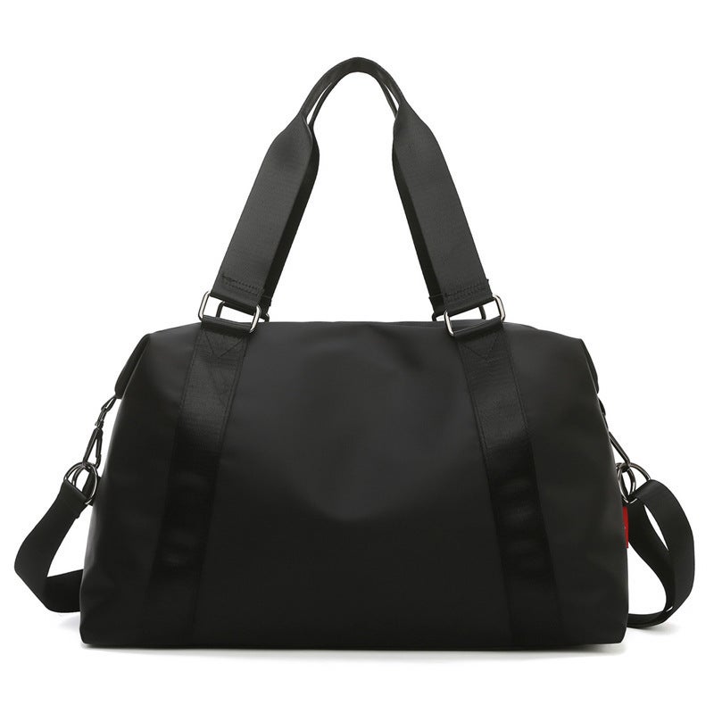 Fitness Bag Portable Yoga Bag Womens Dry and Wet Separate Waterproof Large Capacity Luggage Bag Short Distance Travel Bag Black 