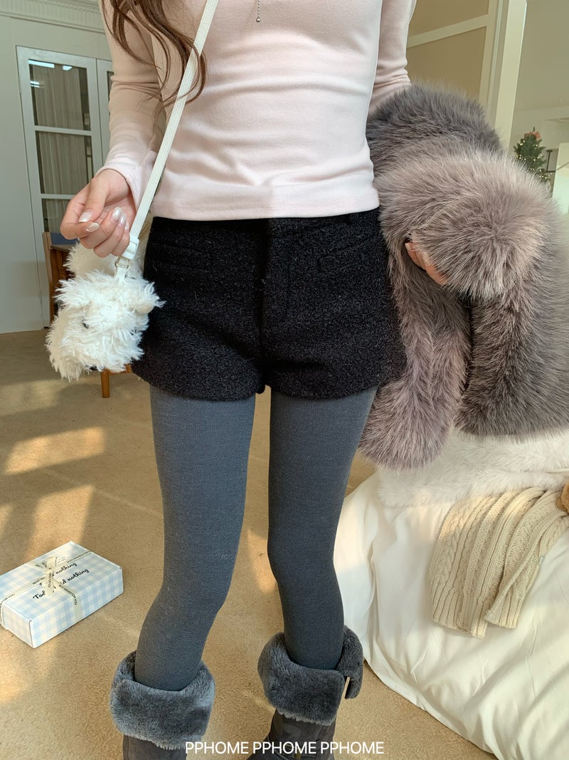 PPHOME homemade~ Master of style, wool lamb suit pants shorts boots pants straight woolen autumn and winter casual pants - Image 2