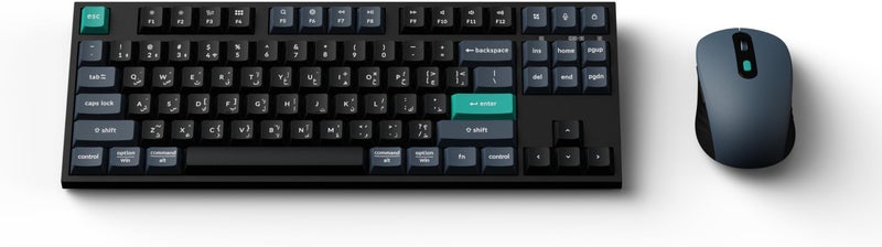 Keychron B33 Wireless Keyboard & BM25 Mouse Combo Silent Scissor Switches 80% TKL Tri-Mode Connectivity 1000Hz Polling Rate PAW3212 Sensor Web Launcher English-Arabic Black - KB1-AR - Image 3