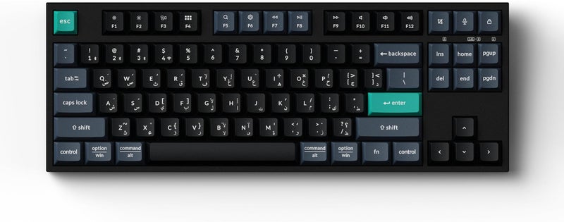 Keychron B33 Wireless Keyboard & BM25 Mouse Combo Silent Scissor Switches 80% TKL Tri-Mode Connectivity 1000Hz Polling Rate PAW3212 Sensor Web Launcher English-Arabic Black - KB1-AR - Image 2