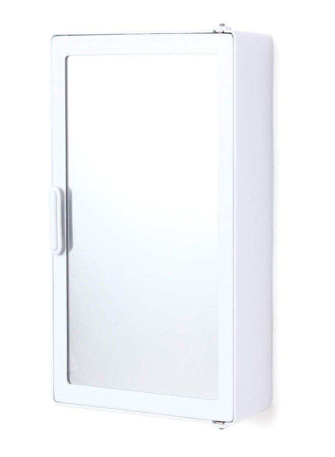 zahab Plastic Bathroom Cabinet White Single Door Glossy Finish 25 x 10 x 35 cm - Image 1