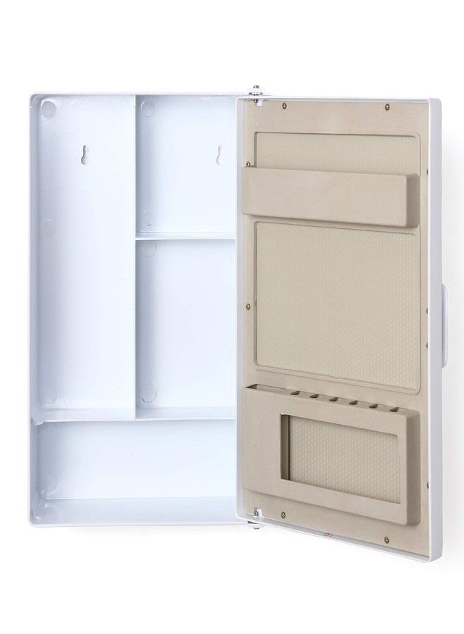 zahab Plastic Bathroom Cabinet White Single Door Glossy Finish 25 x 10 x 35 cm - Image 5
