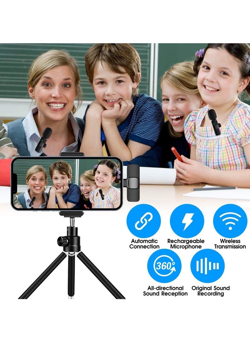 GTSOL - Wireless Microphone for iPhone and Android - Compatible with Samsung s24 & iPhone 15 Series - Wireless Lavalier Microphone for Android - USB C Microphone for Video Recording Vlogging (2 in 1) - Image 1