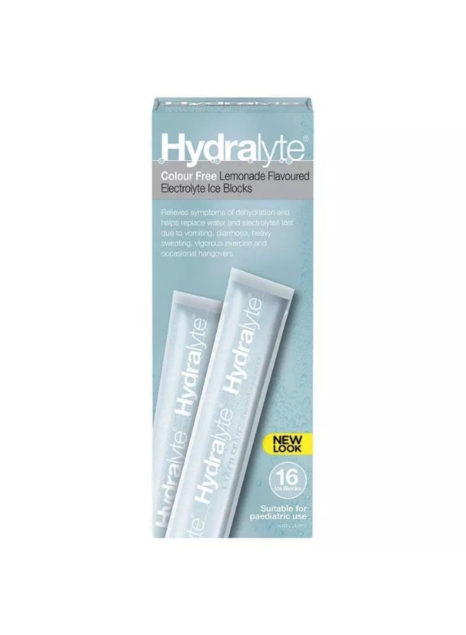 Hydralyte Colour Free Lemonade – Rehydration & Electrolyte Support – 16 Ice Blocks - Image 4