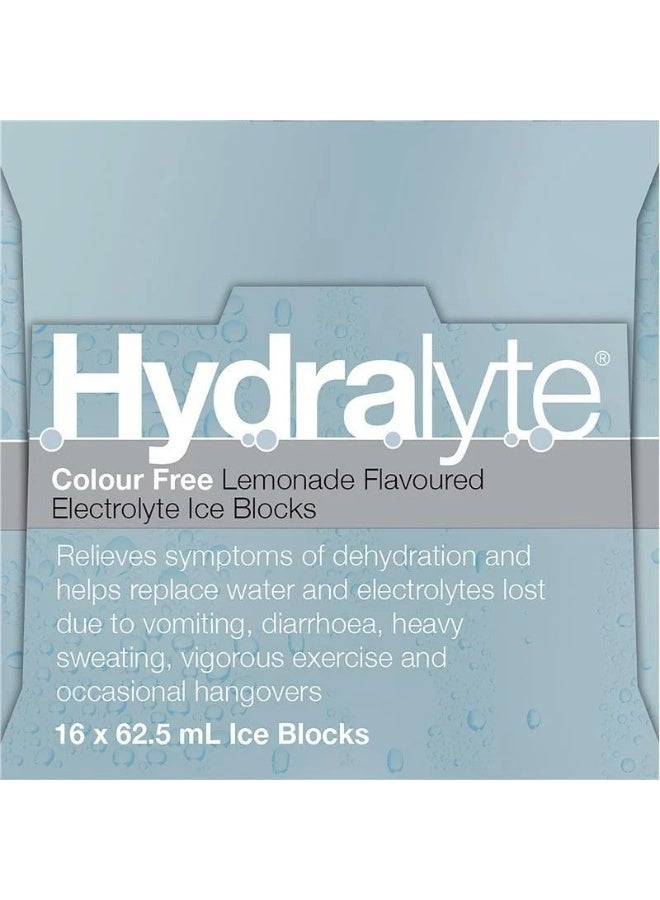 Hydralyte Colour Free Lemonade – Rehydration & Electrolyte Support – 16 Ice Blocks - Image 5