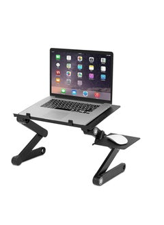 Table for Laptop Stand for Bed and Sofa, Desk Portable Adjustable Laptop Table Stand Up/Sitting with Mouse Pad, Ergonomics Design Aluminum Suitable for Reading Studying