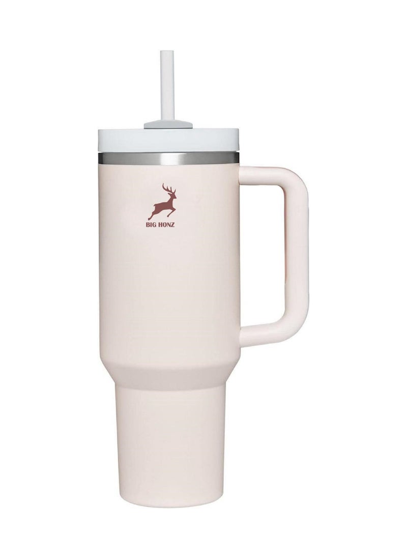 ZAITRO Big Honz Quencher H2.0 Flow State 40oz Rose Quartz Stainless Steel Vacuum Insulated Tumbler with Lid and Straw for Water and Iced Tea, Cold Retention in Pack of 1  - Image 1