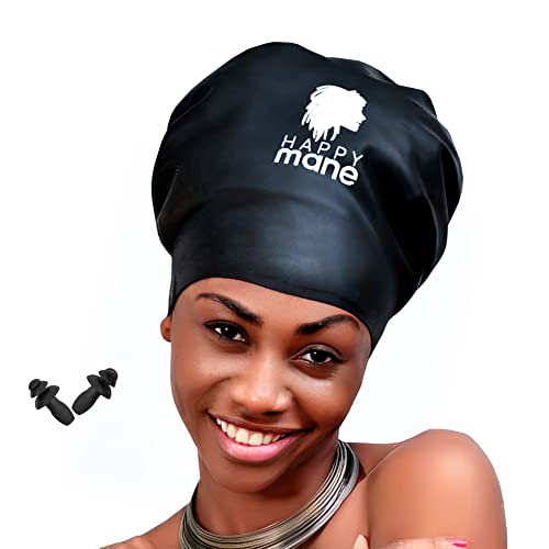 Happy Mane XL Silicone Swim Cap for Braids and Dreadlocks - Keep Hair Dry While Swimming - Perfect for Long Curly Hair, Extensions - Shower Cap for Women, Men X Large - Image 4