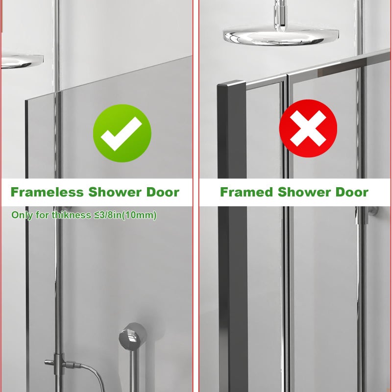 HUFEEOH Shower Towel Hooks, 7.5-Inch Extended Over Glass Shower Door Hanger for Towels & Robes, Rustproof Bathroom Towel Rack, 2-Pack (Silver, T Shape) - Image 5