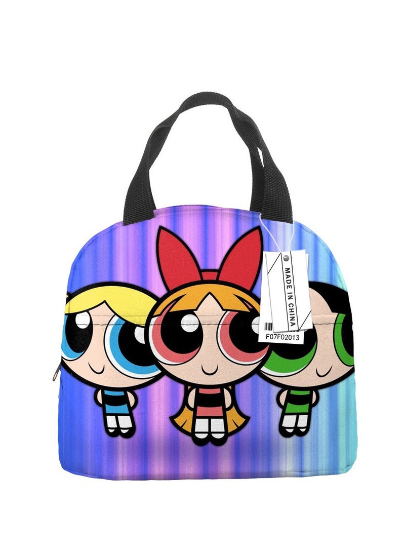 General Cute and lightweight Powerpuff Girls, small schoolgirl meal bags, children's shoulder bags, handbags, incubators 