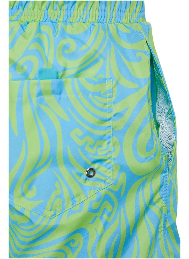 trendyol - Multi-Colored Men's Standard Marbling Pattern Sea Shorts - Image 1