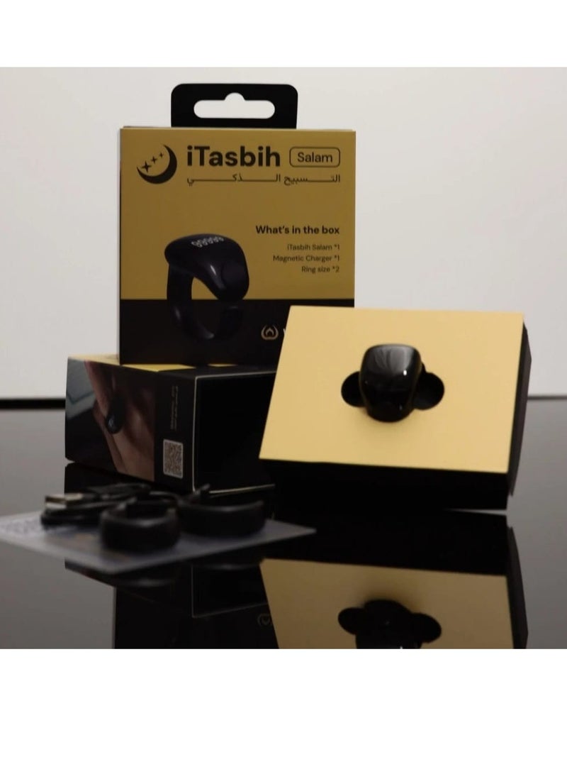 Smart Tasbih Ring 20mm and 22mm Smart Ring Waterproof with Vibration Reminder Tasbih Counter and Bluetooth Connection and 5 Daily Prayer Reminders - Image 4