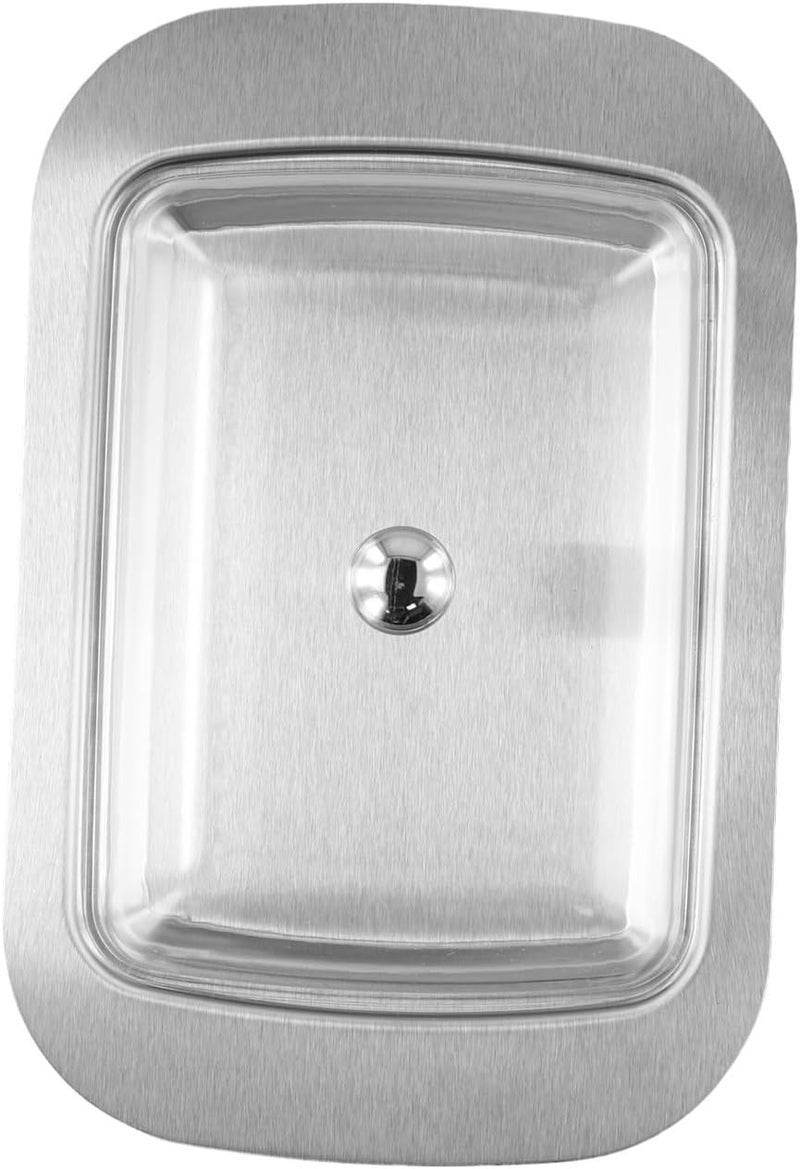 Stainless Steel Butter Dish with Clear and Metal Lids for Kitchen Counter or Refrigerator Storage and Serving Tray(Transparent cover) Varied available picks - Image 3