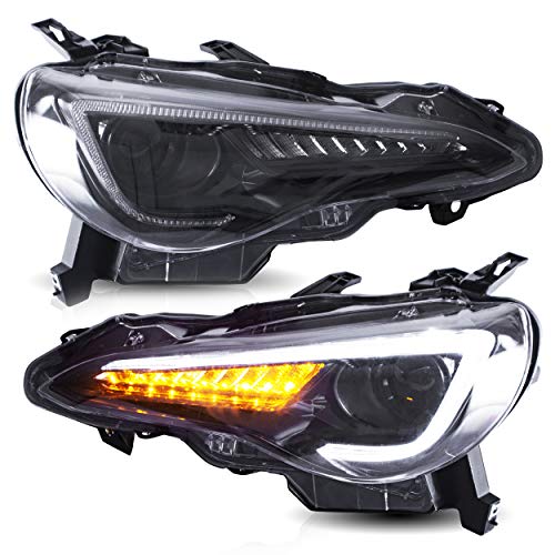 VLAND Headlight Assembly Fit for 20122016 Scion FRS 20122021 Toyota 86 20132021 Subaru BRZ LED Headlamp Assembly with DRL Sequential Turn Signal PlugandplayBulbs Not Include