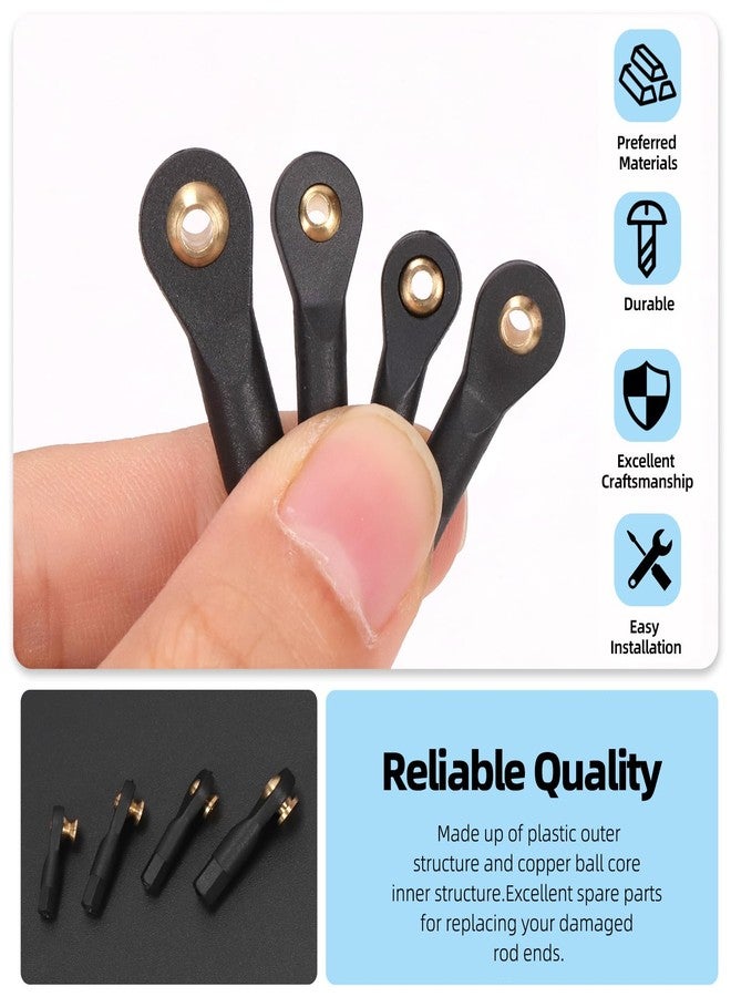 Glarks جلارك 20 قطعة M2 M2.5 M3 رافعة توجيه وصلة قضيب الربط نهاية كرة رأس بدون براغي وصمولة، 4 أحجام وصلة رأس كرة، حامل رأس كرة نهايات قضيب الربط وصلة كرة لسيارة الزحف RC - Image 4