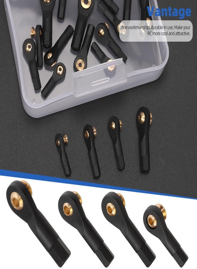 Glarks جلارك 20 قطعة M2 M2.5 M3 رافعة توجيه وصلة قضيب الربط نهاية كرة رأس بدون براغي وصمولة، 4 أحجام وصلة رأس كرة، حامل رأس كرة نهايات قضيب الربط وصلة كرة لسيارة الزحف RC - Image 5