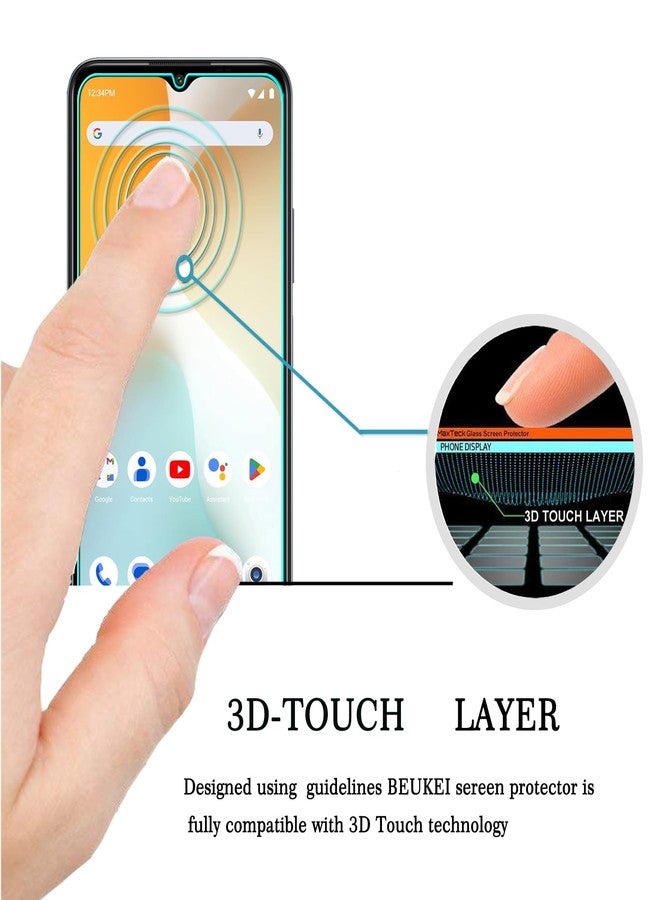 beukei (3 Pack) Designed for BLU F5 5G 2024 Screen Protector Tempered Glass, Anti Scratch, Bubble Free, 9H Hardness - Image 2