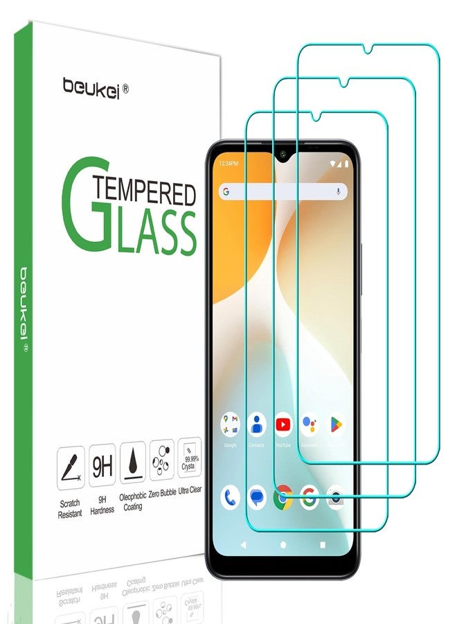 beukei (3 Pack) Designed for BLU F5 5G 2024 Screen Protector Tempered Glass, Anti Scratch, Bubble Free, 9H Hardness - Image 1