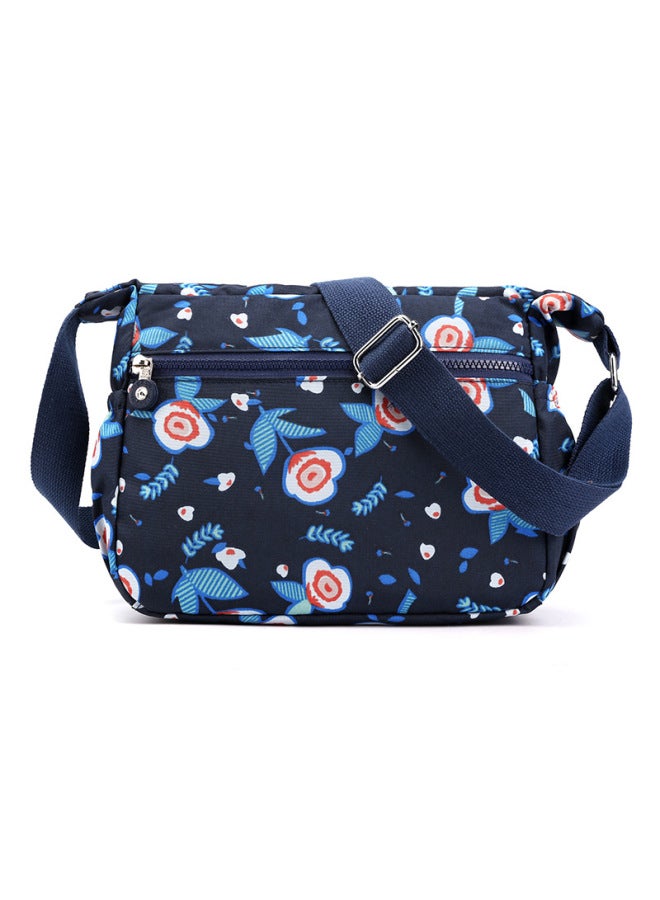 Backpack Women's 2020 Shoulder Crossbody Bag Women's OxFord Cloth Bag Middle-aged Women's Mother Bag Women's Canvas Bag Small Bag-Color:Moon Flower  - Image 5