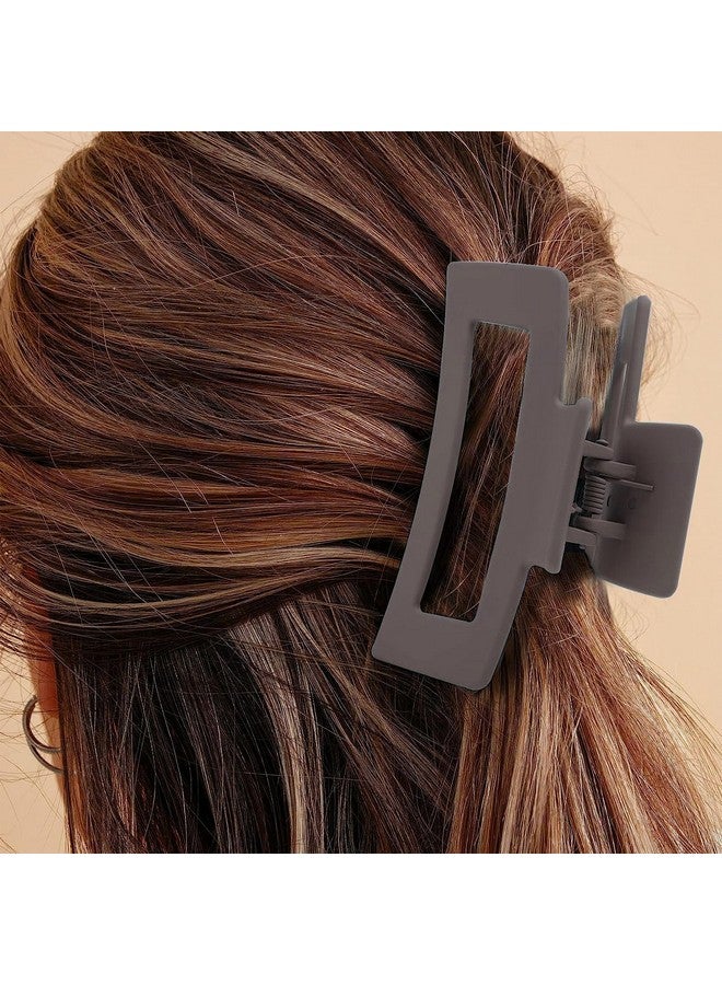 التعارف مشابك شعر كبيرة غير لامعة كورية من Anna Creations للشعر الكثيف 4.1 بوصة مشابك شعر طويلة رفيعة وسميكة ذات ثبات قوي ومميز مشابك شعر كبيرة أنيقة إكسسوارات شعر حقائب يد للنساء والفتيات 3 قطع (النمط 1) - Image 2