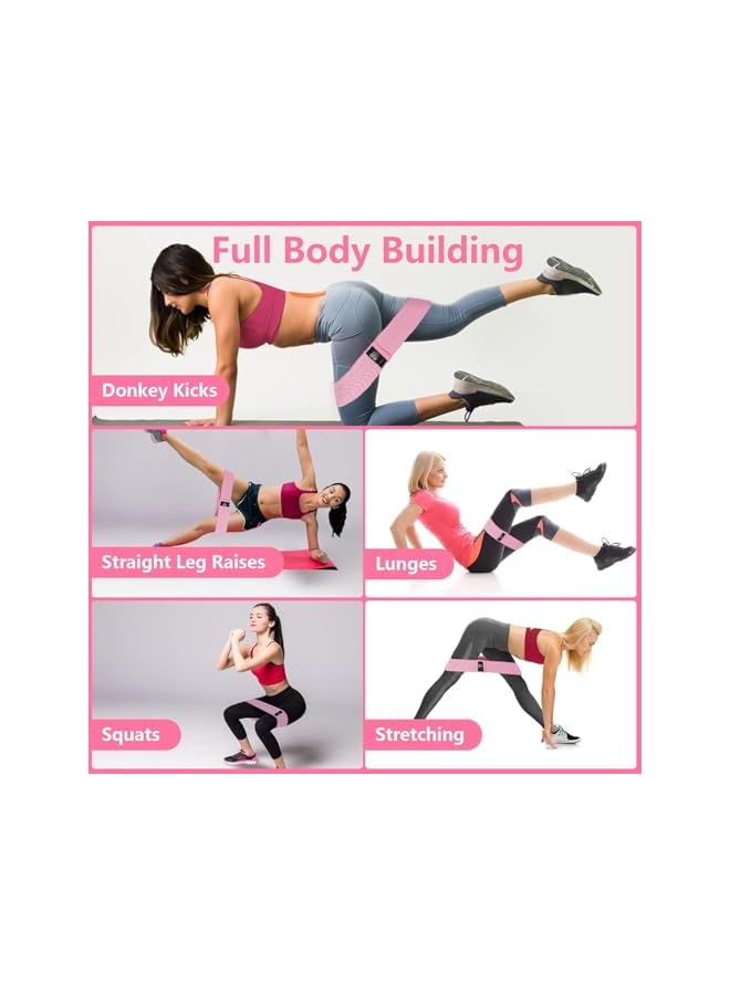 S-TOP Resistance Bands Set for Hips & Glutes - Non-Slip Fabric Exercise Bands with 3 Strength Levels - Booty Bands for Women & Men - Includes Hand Gripper for Strength Training & Yoga - Image 5