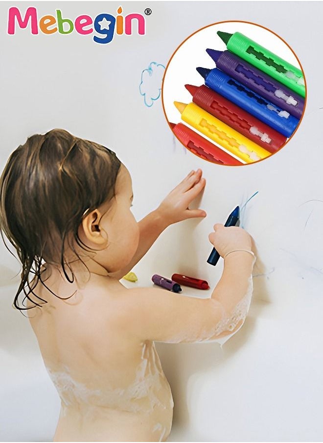 MEBEGIN - 6 Pcs Easy To Wipe Painting Pen Non Toxic Washable Crayons Gift For Boys And Girls - Image 1