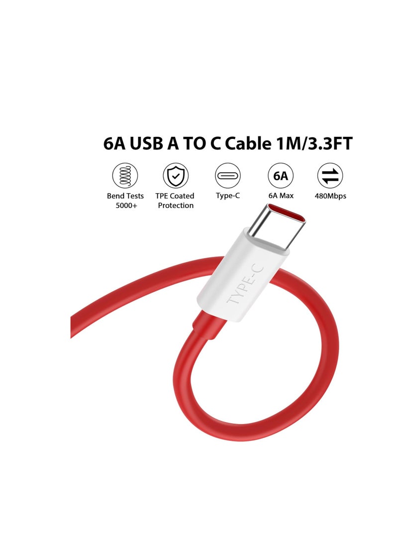 100W Supervooc Charger for Oppo/Oneplus, 3.3FT/6A USB C Cable, Vooc Power Adapter USB Wall Charger Plug Fast Charging UK and Type C Lead for OPPO Find X8 X8 Pro X7 X6 X5 X4 X3 Neo X3 Pro X2 Pro X2 R - Image 4