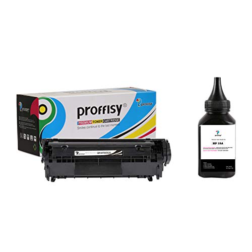 proffisy 12A Toner Cartridge Easy Refill Q2612A Cartridge with 1PCS 12A Toner Powder -100g per Bottle, Compatible with HP LaserJet M1005 MFP,1020,1010/1012/1018/1022/1022n/1022NW/3015/3020/3050/3050z - Image 1