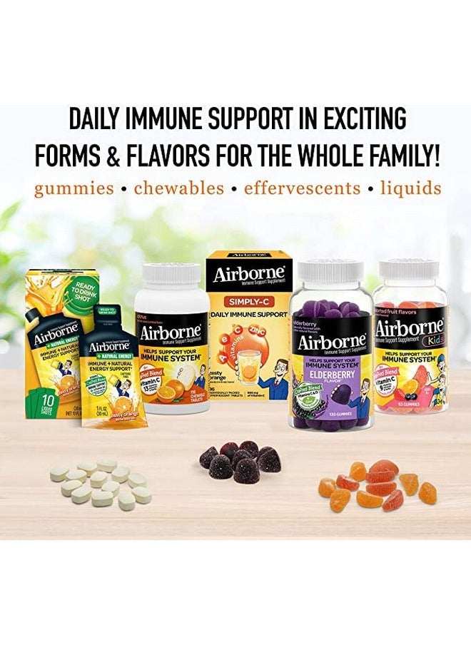 Airborne - Citrus Chewable Tablets 1000Mg Of Vitamin C Immune Support Supplement 116 Ea (Pack Of 3) - Image 1