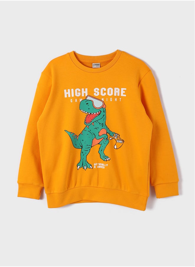 LC WAIKIKI Crew Neck Printed Long Sleeve Boy sweatshirt  - Image 1