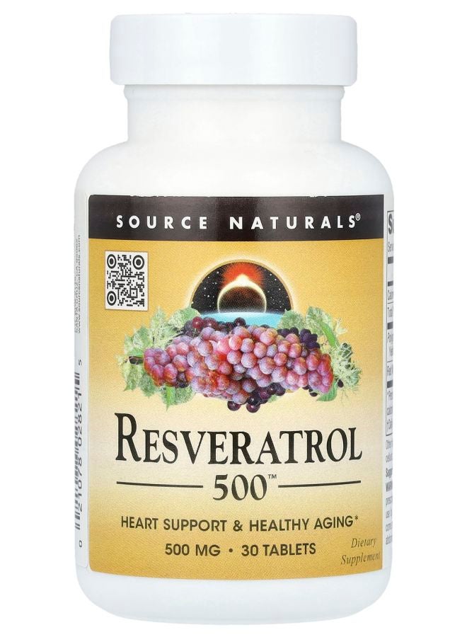 Source Naturals Resveratrol 500™ 500 mg 30 Tablets 
