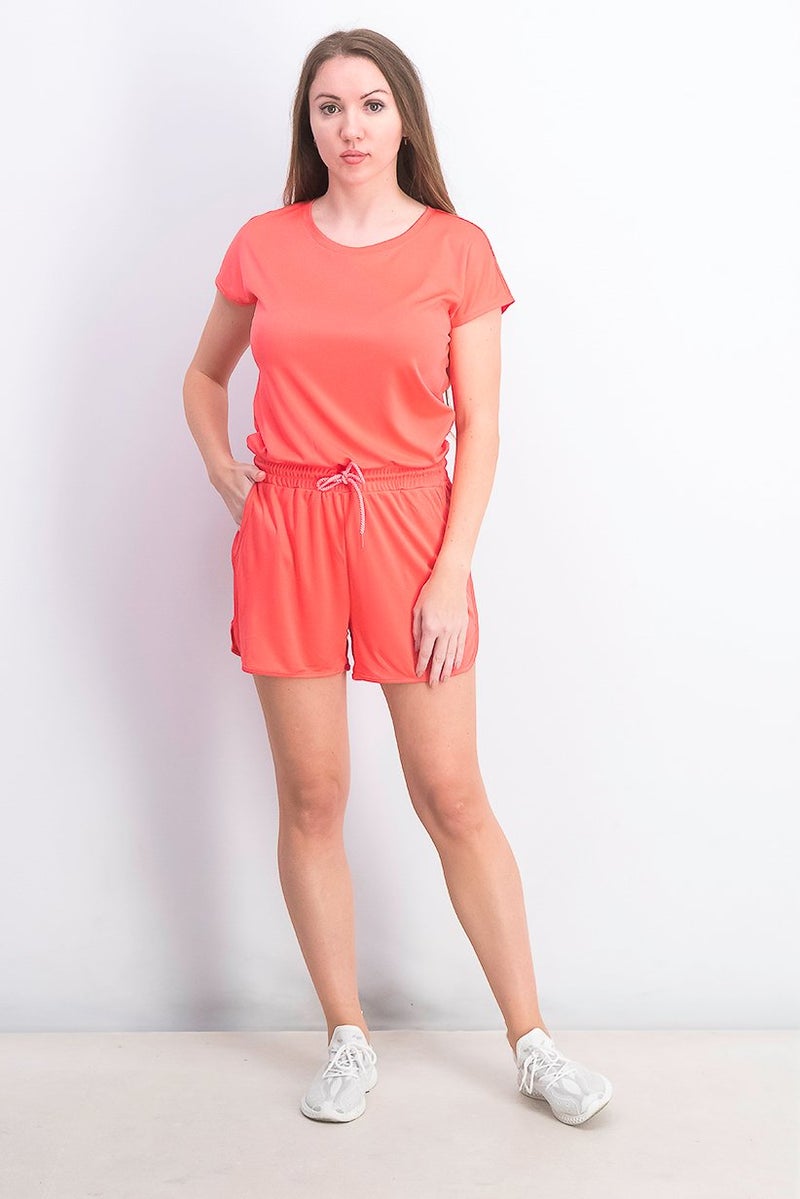 Tchibo Women Sport Training Playsuit, Coral - Image 2