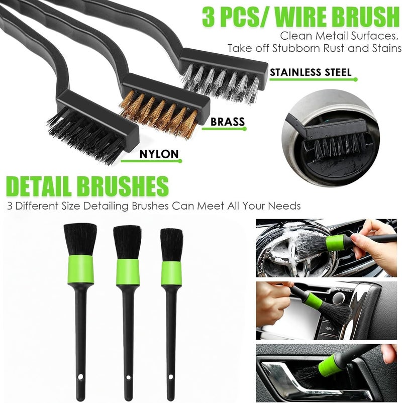 Viewsun 30pcs Car Cleaning Kit, Car Interior Detailing Kit with High Power Handheld Vacuum, Detailing Brush Set, Windshield Cleaner, Cleaning Gel, Complete Auto Accessories for Men, Women - Image 5
