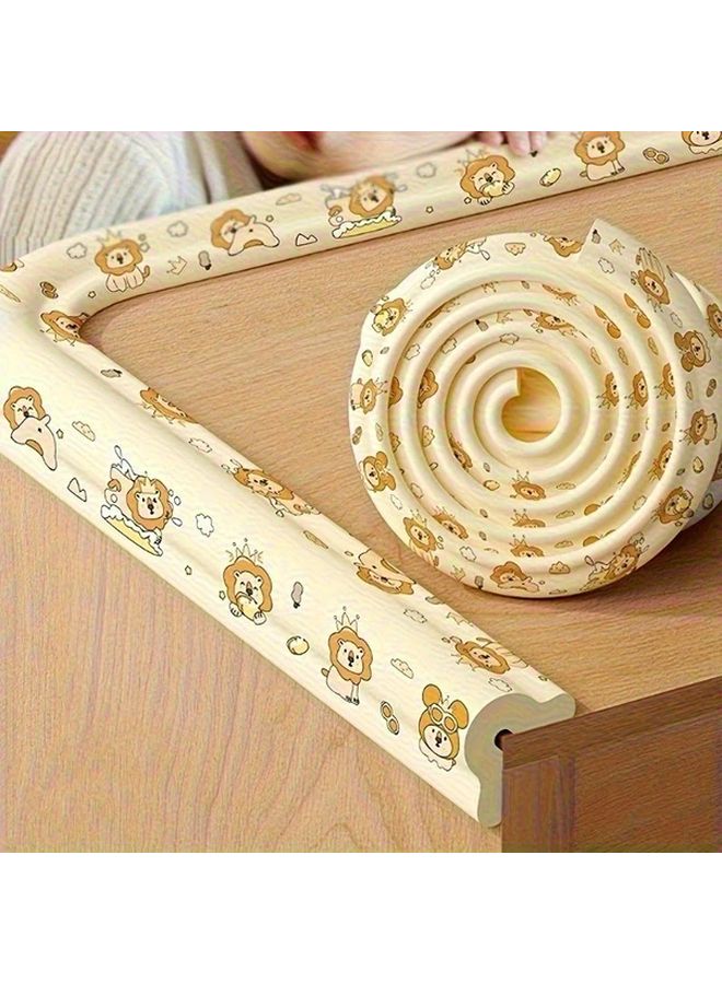 Beige Cloud Shaped Anti Collision Rubber Strip 78 74 Inch Long Home Safety Edge - Image 1