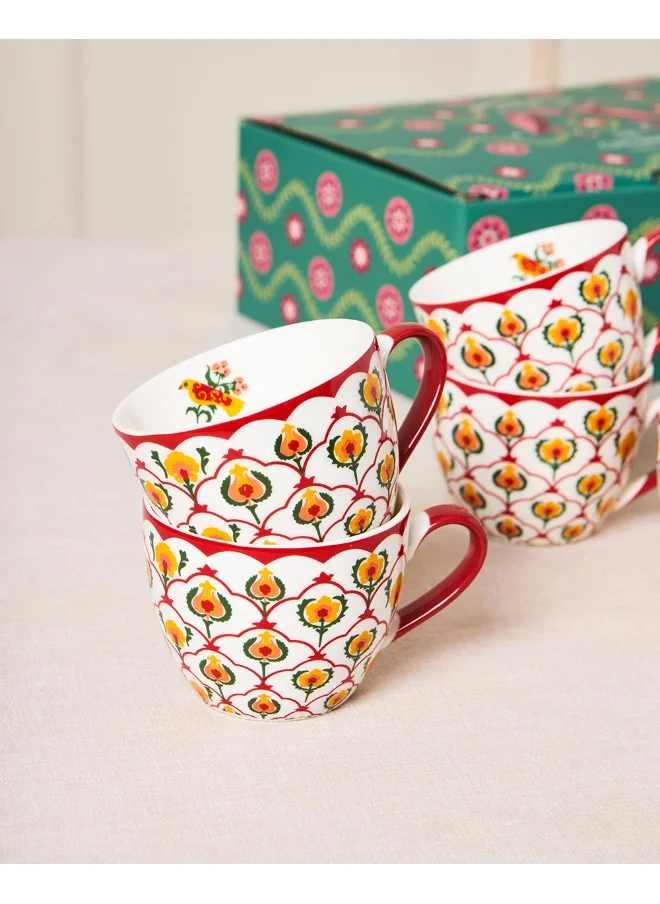 تشامباك Suzani Jaali Mugs Gift Set of 6 | Comes in a Gift Box