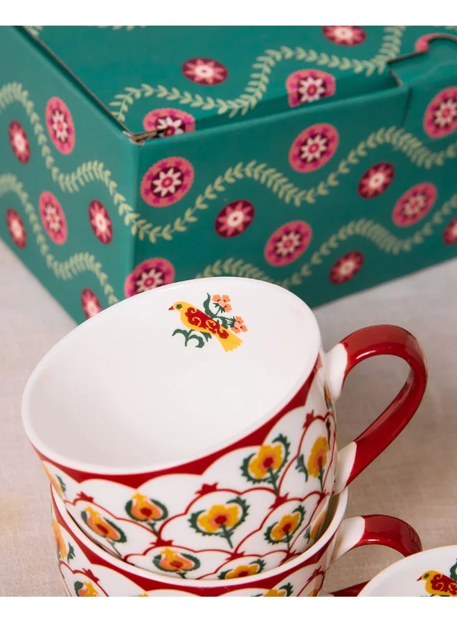 تشامباك Suzani Jaali Mugs Gift Set of 6 | Comes in a Gift Box