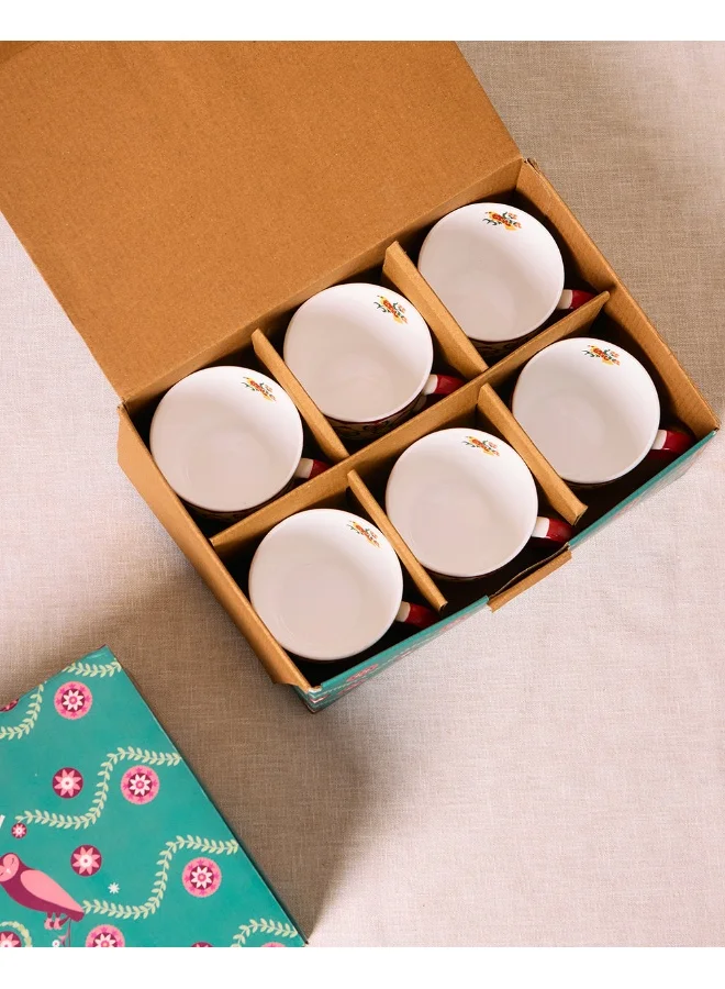تشامباك Suzani Jaali Mugs Gift Set of 6 | Comes in a Gift Box