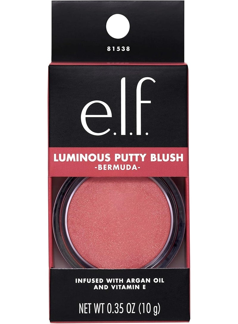 إلف أحمر خدود بودرة لامع من كوزماتيكس، بودرة بودرة بلمسة نهائية لامعة، تركيبة خفيفة الوزن وقابلة للبناء، برمودا - Image 3