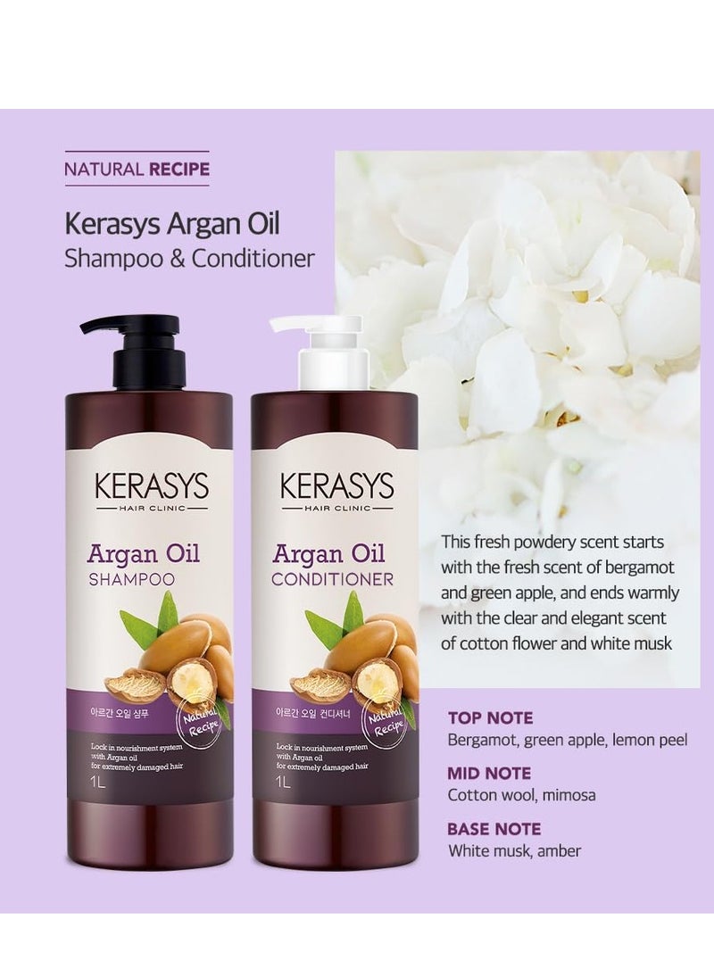 Kerasys Kerasys Argan Oil Real Nature for Extremely Damaged Hair 33.8 fl oz / 1L (Treatment, 1-Pack)  - Image 2