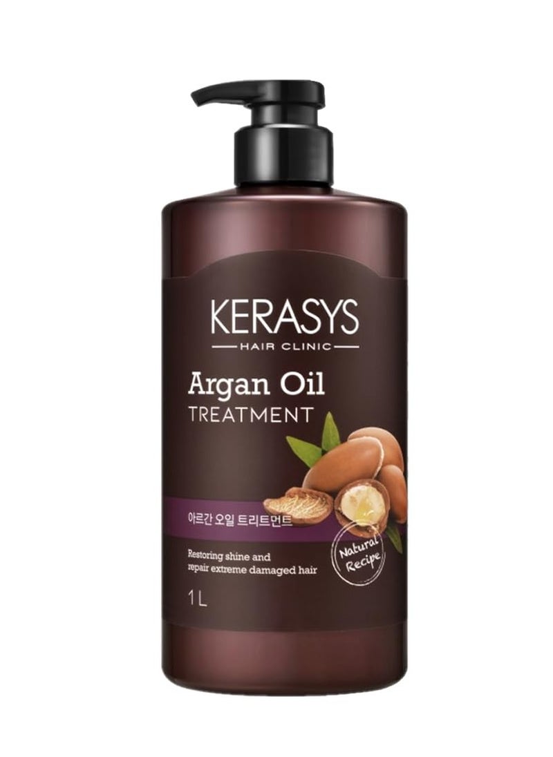 Kerasys Kerasys Argan Oil Real Nature for Extremely Damaged Hair 33.8 fl oz / 1L (Treatment, 1-Pack)  - Image 1
