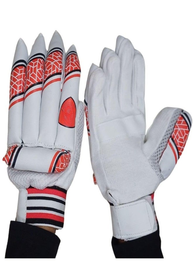 Shopeleven Boys' & Youth Cricket Gloves - Cotton, White, Right Hand, Secure & Comfy Grip - Image 1