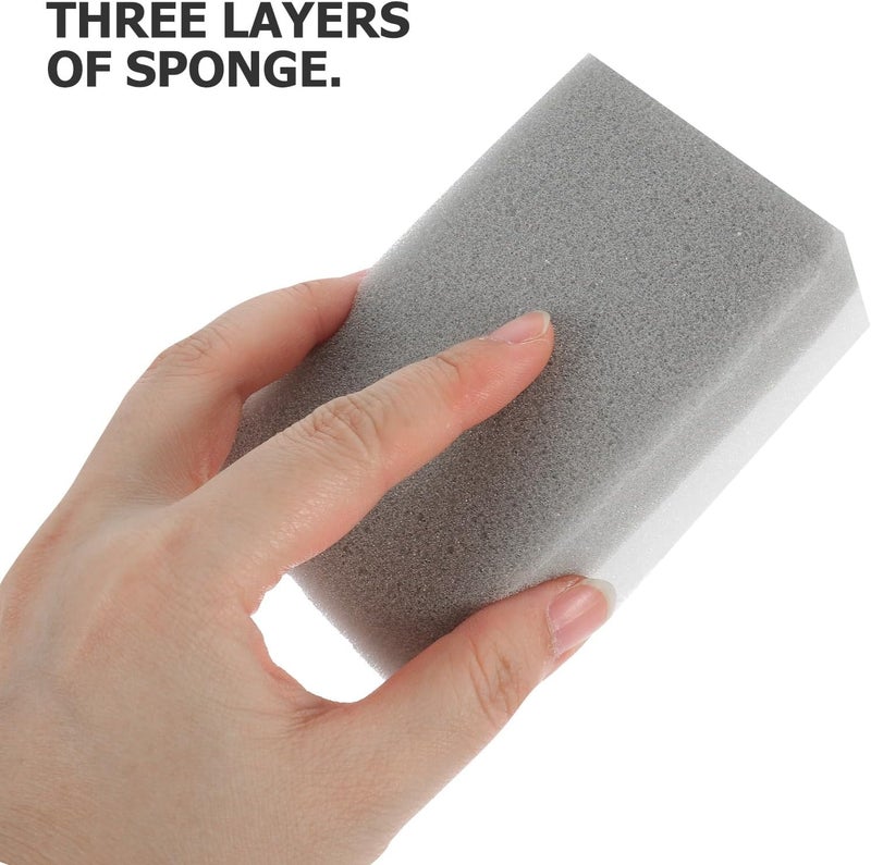 Reusable Kitchen Dish Sponges 3-Layer White Soft Sponge for Washing Dishes and Cleaning Pots 10pcs Set Household Cleaning Scrub Pads for Kitchen Use - Image 4