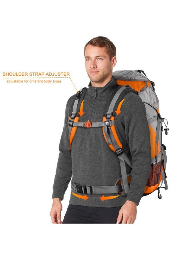 Loowoko 50L Hiking Backpack, Waterproof Camping Essentials Bag with Rain Cover, 45+5 Liter Lightweight Backpacking Back Pack - Image 4